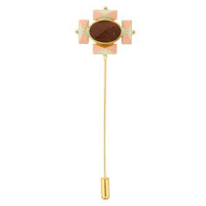 Dome Lapel Pin (baby Pink- powder blue )