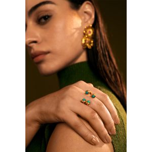 STRATI TURQUOISE GOLD RING